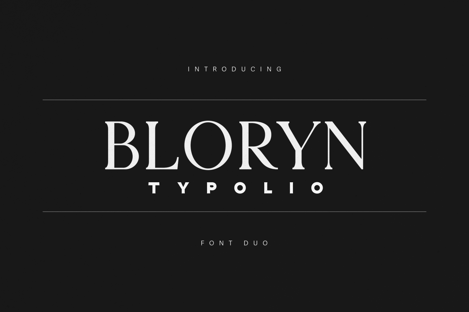 Bloryn & Typolio Font Poster #1