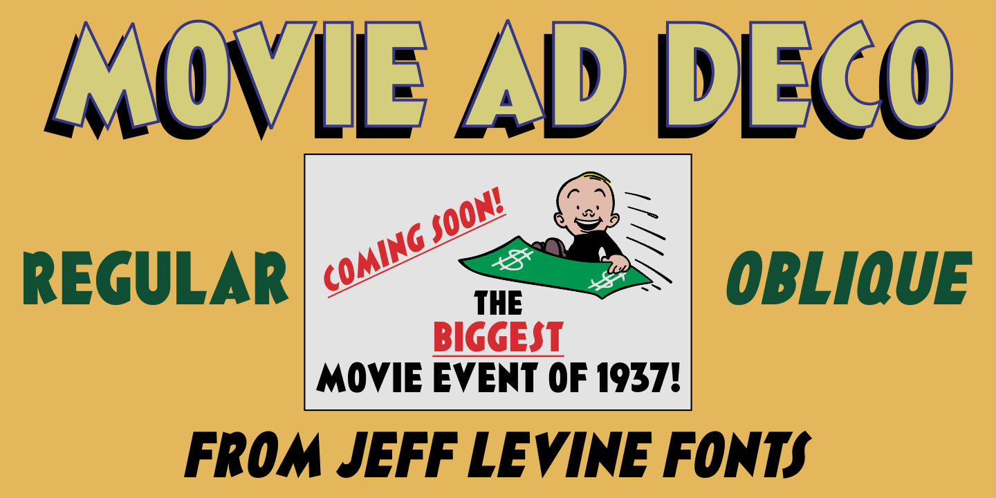Movie Ad Deco Font Poster #1
