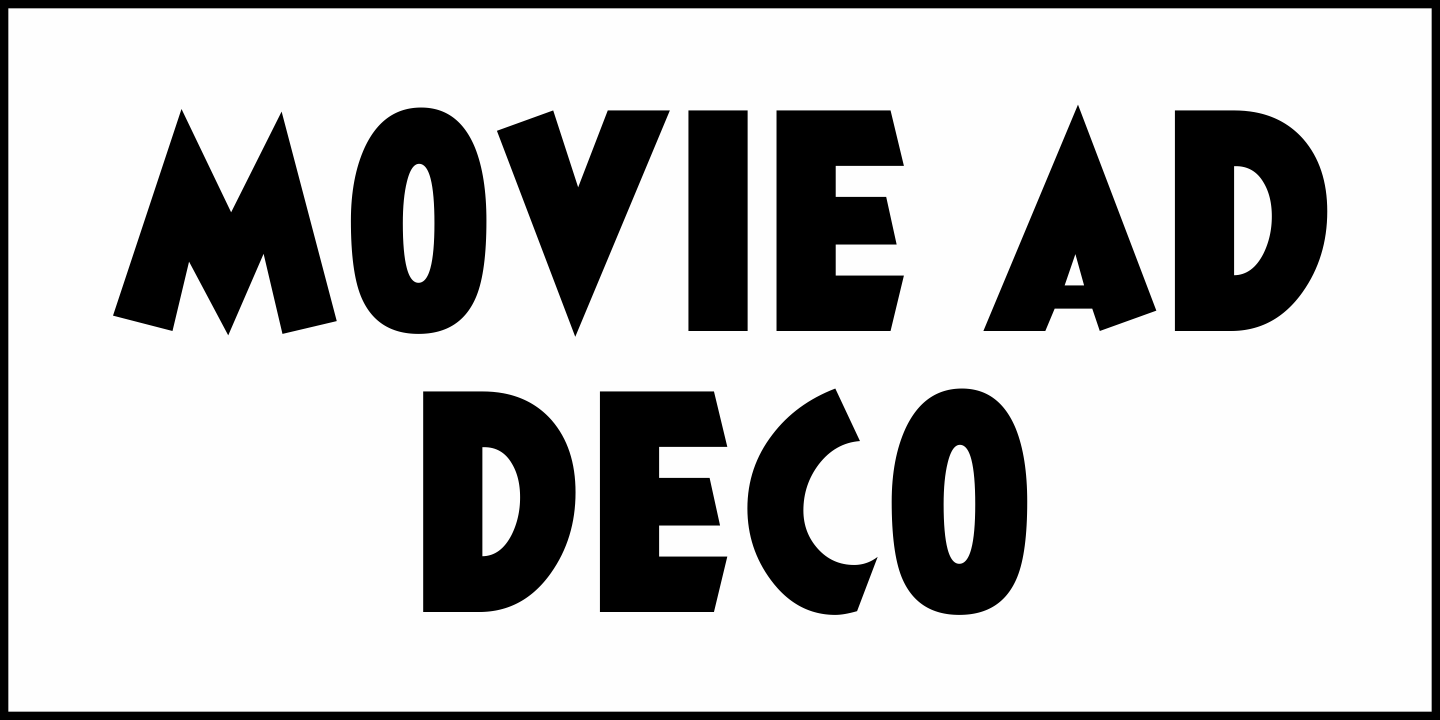 Movie Ad Deco Font Poster #1