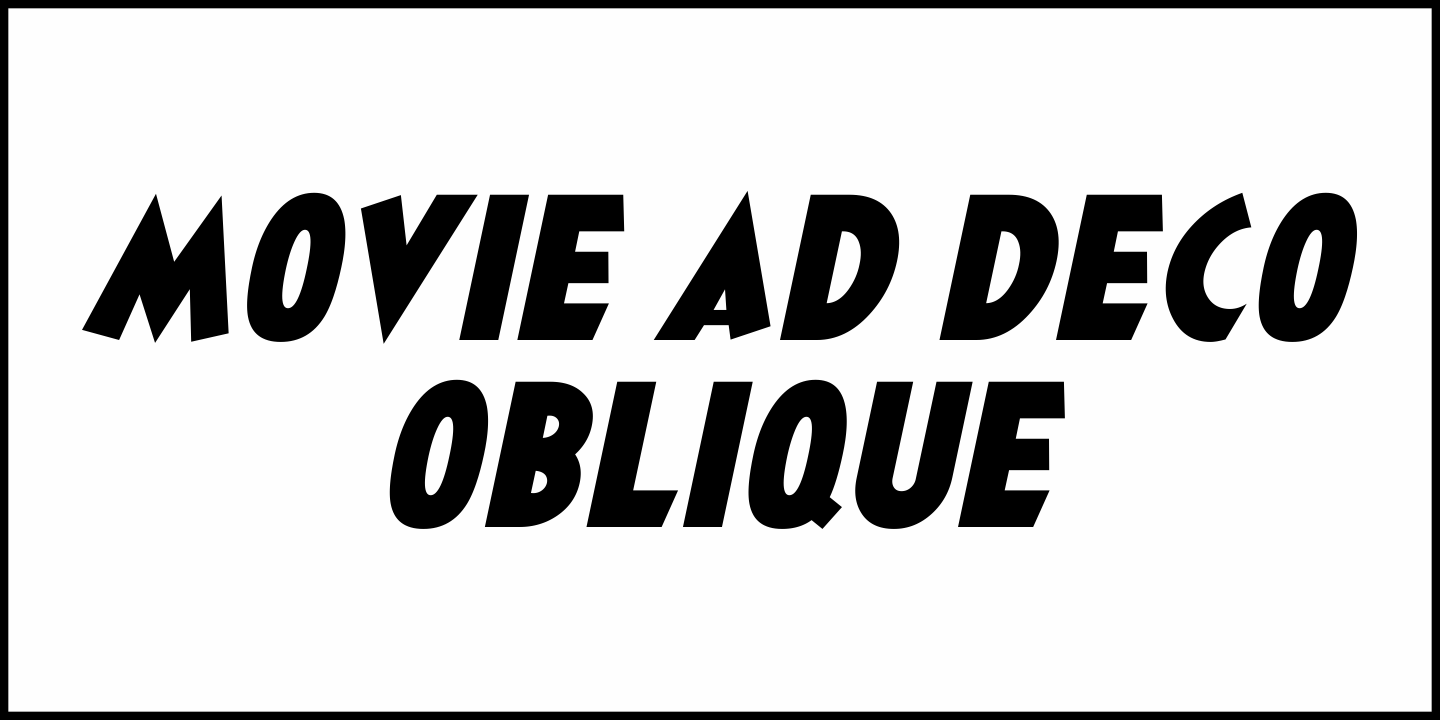 Movie Ad Deco Font Poster #1
