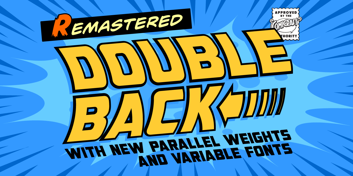 Double Back Font Poster