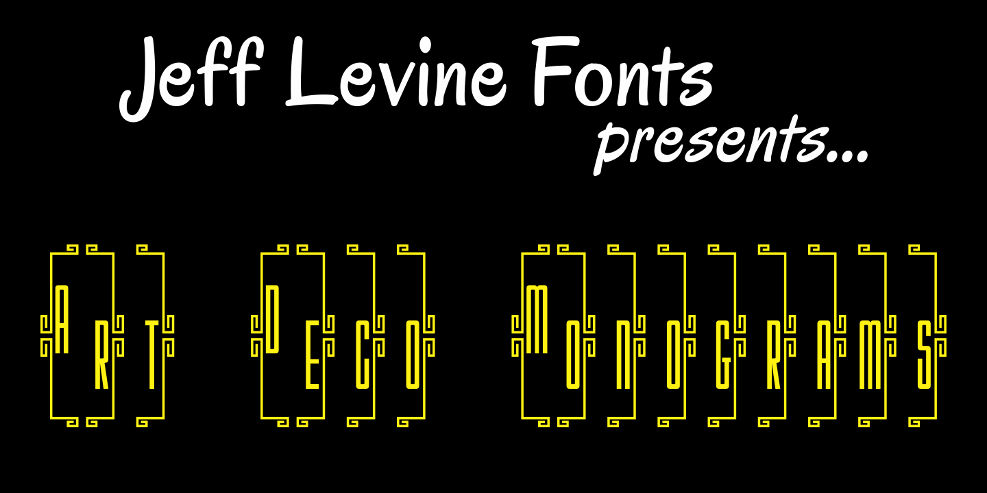 Art Deco Monogram Font Family Poster