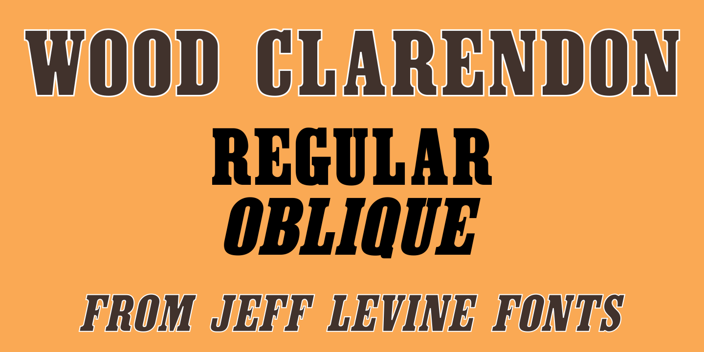 Wood Clarendon Font Family Poster