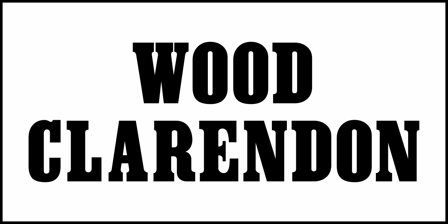 Wood Clarendon Font Poster #2