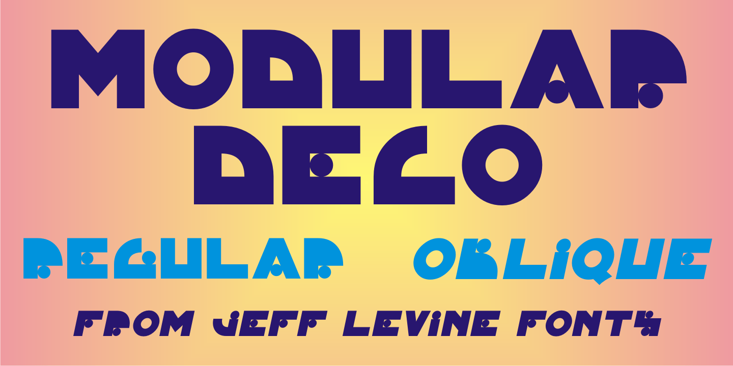 Modular Deco Font Family Poster