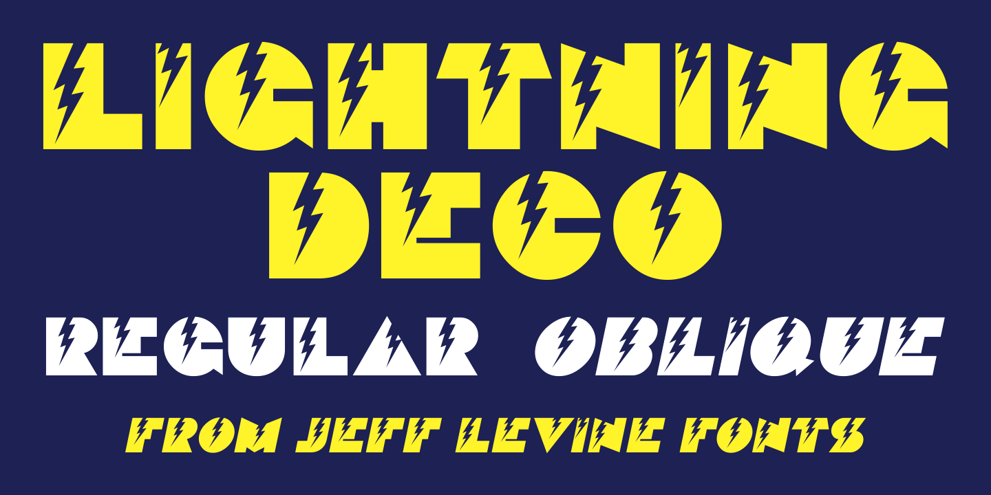 Lightning Deco Font Poster #1