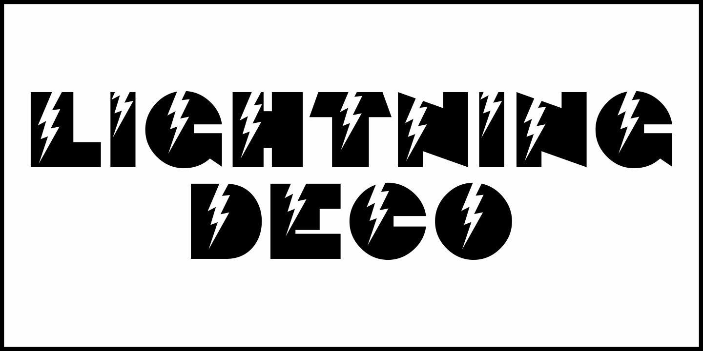 Lightning Deco Font Poster #2