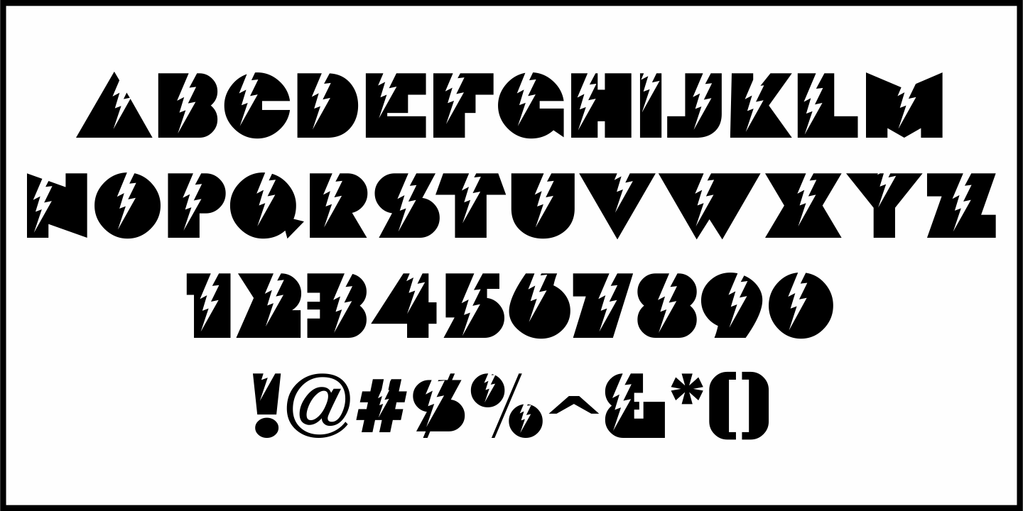Lightning Deco Font Poster #3