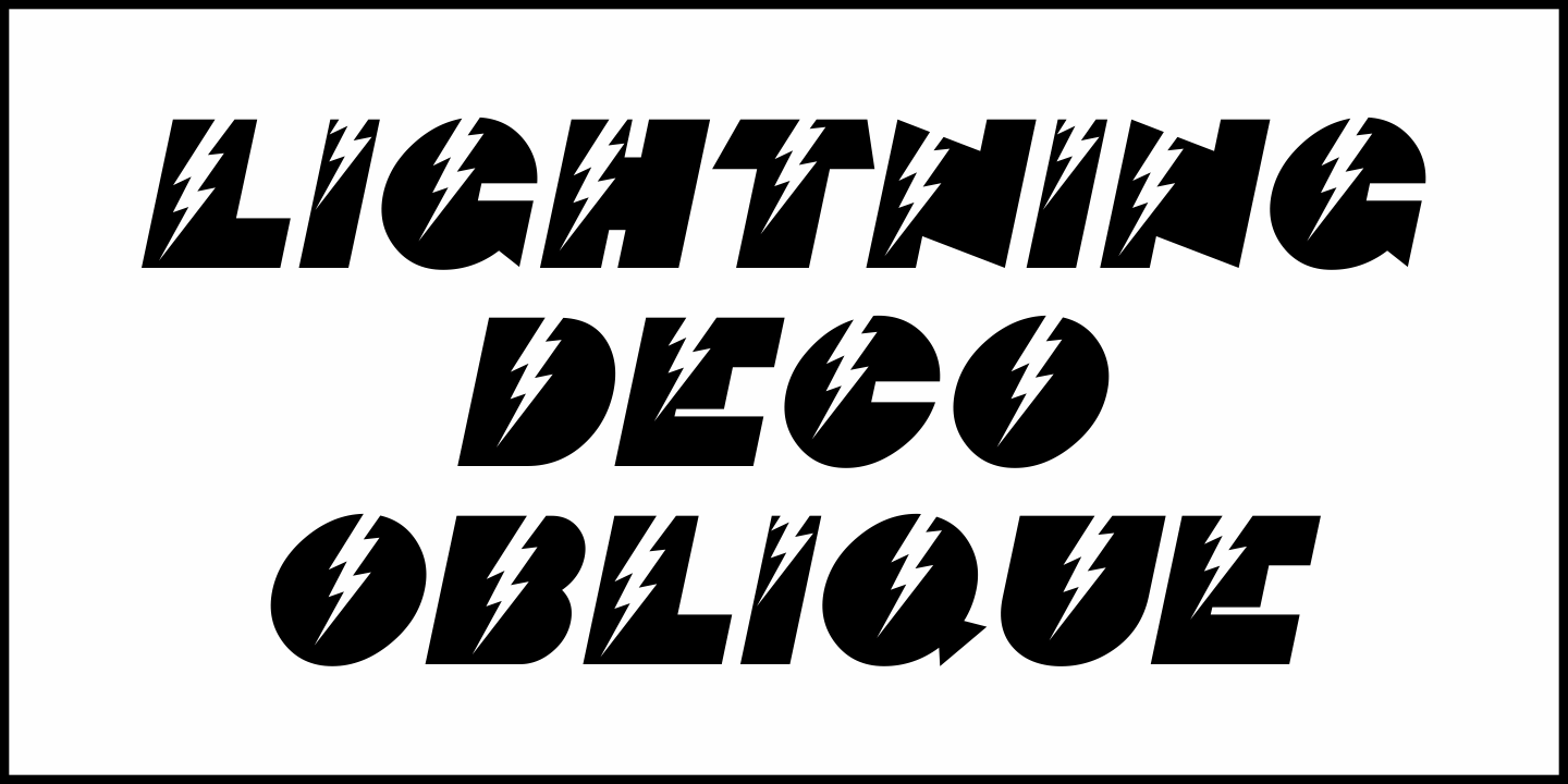 Lightning Deco Font Poster #4