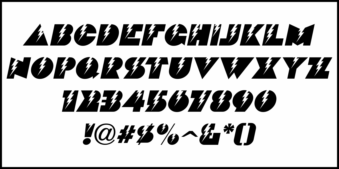 Lightning Deco Font Poster #5