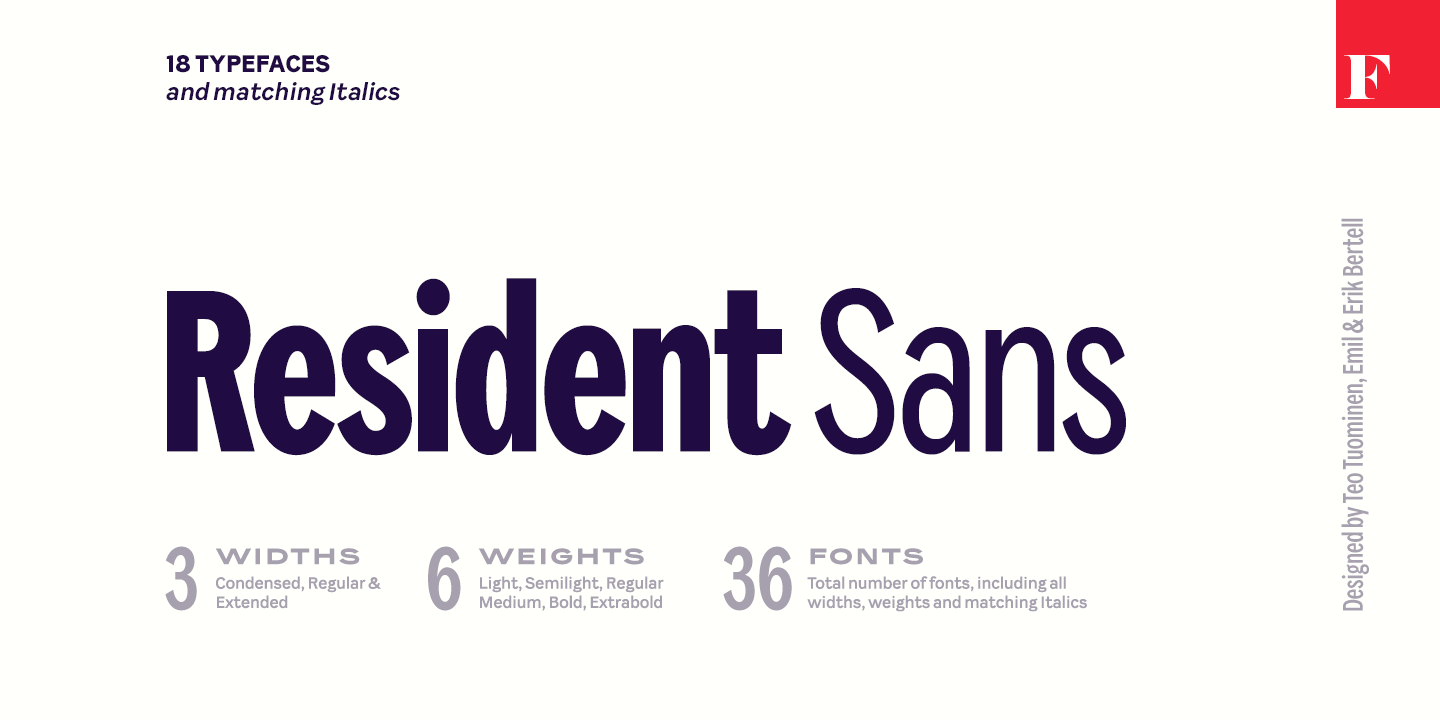 Resident Font Family Poster
