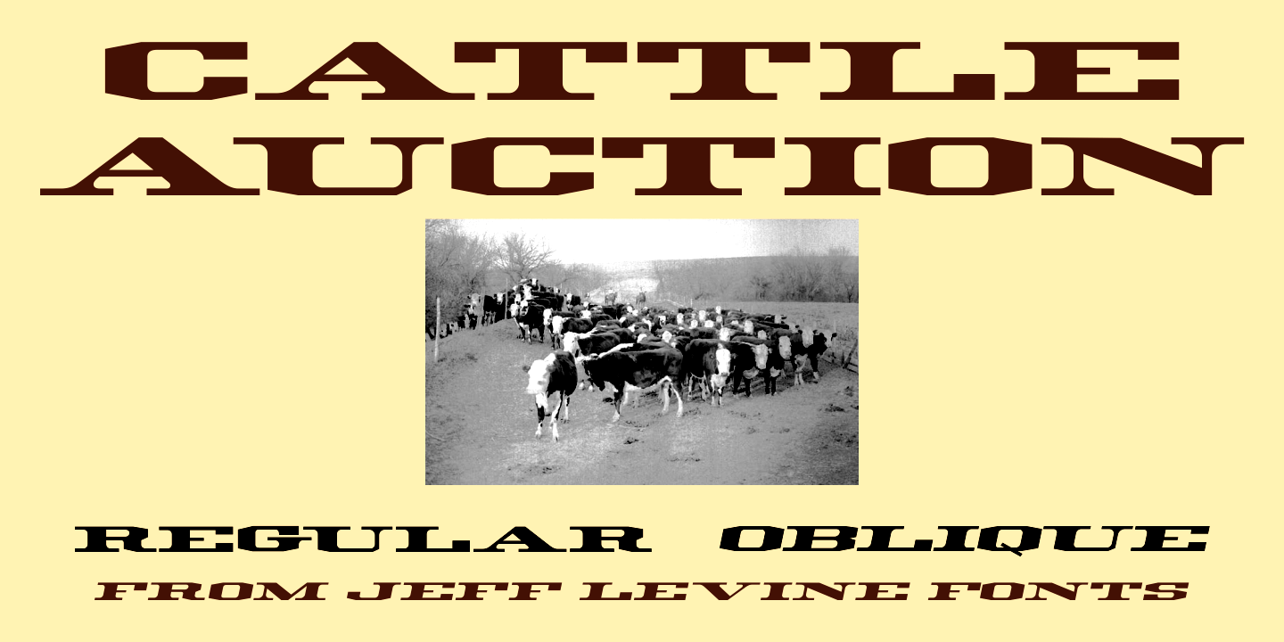 Cattle Auction Font Poster #1