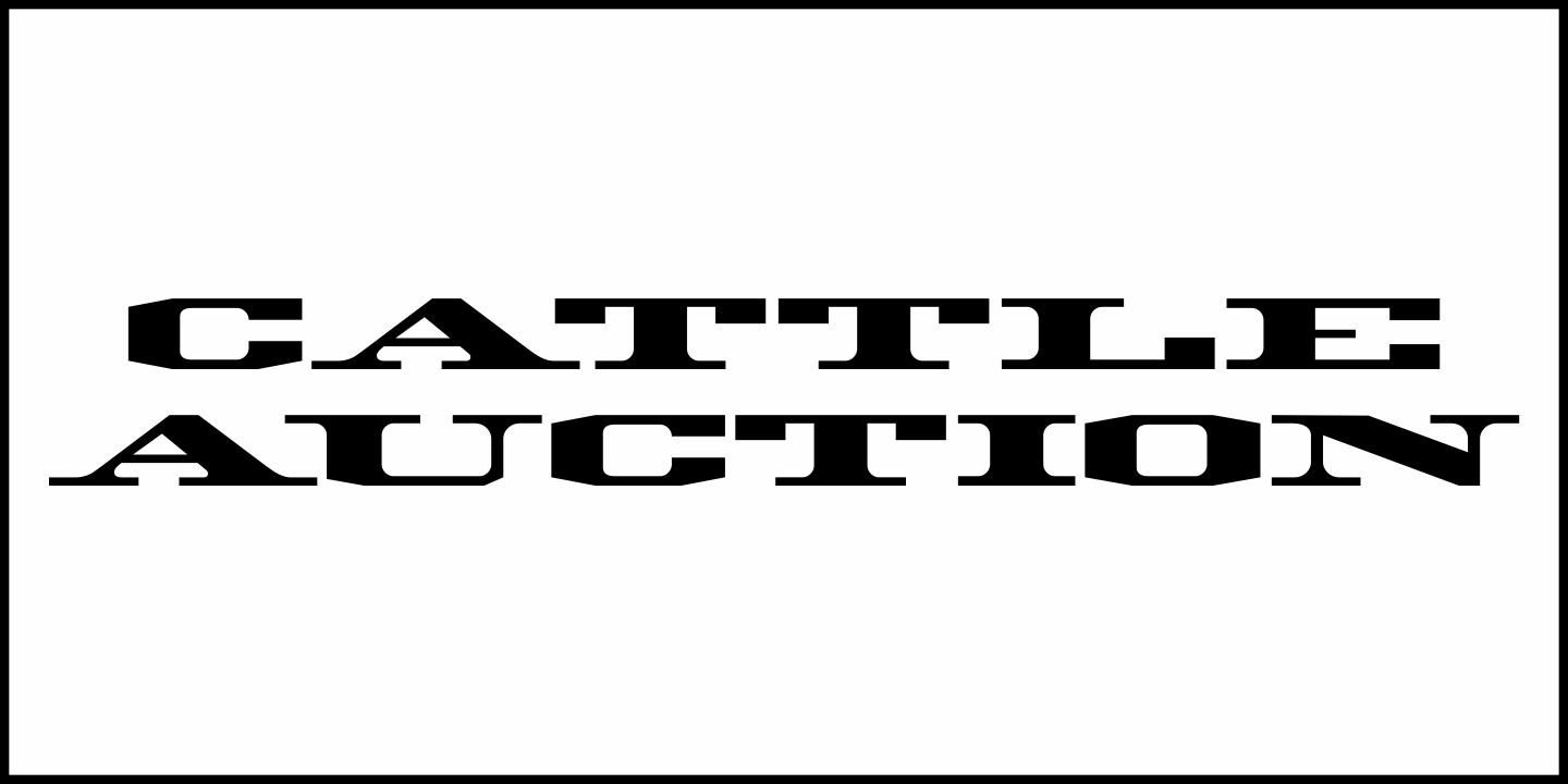 Cattle Auction Font Poster #1