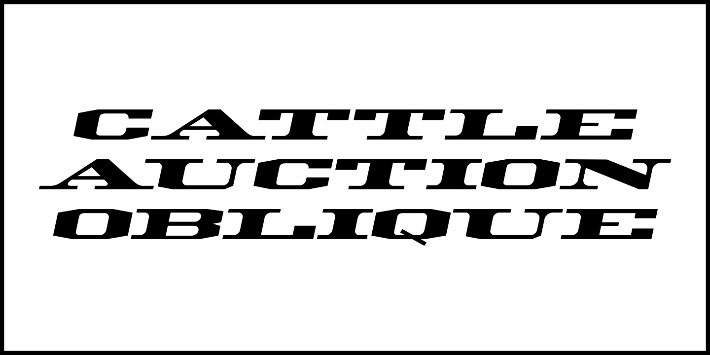Cattle Auction Font Poster #1