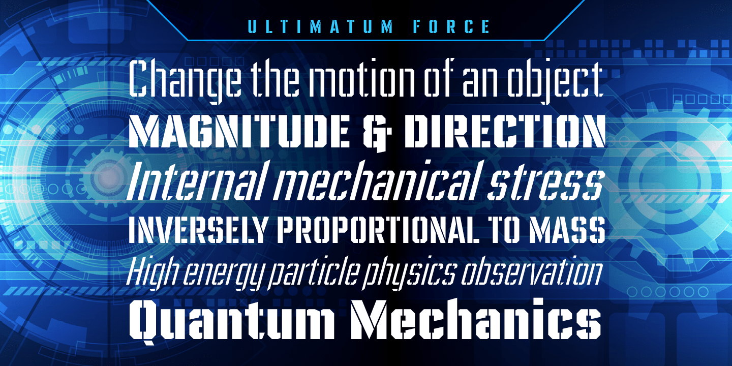 Ultimatum MFV Font Poster #1