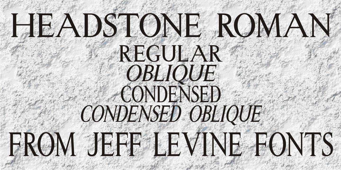 Headstone Roman Font Poster #1