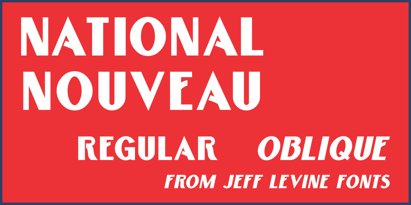National Nouveau Font Family
