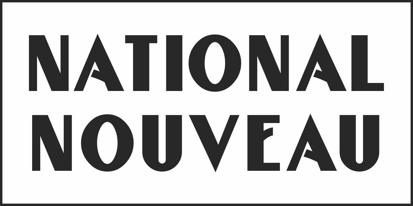National Nouveau Font Poster #2