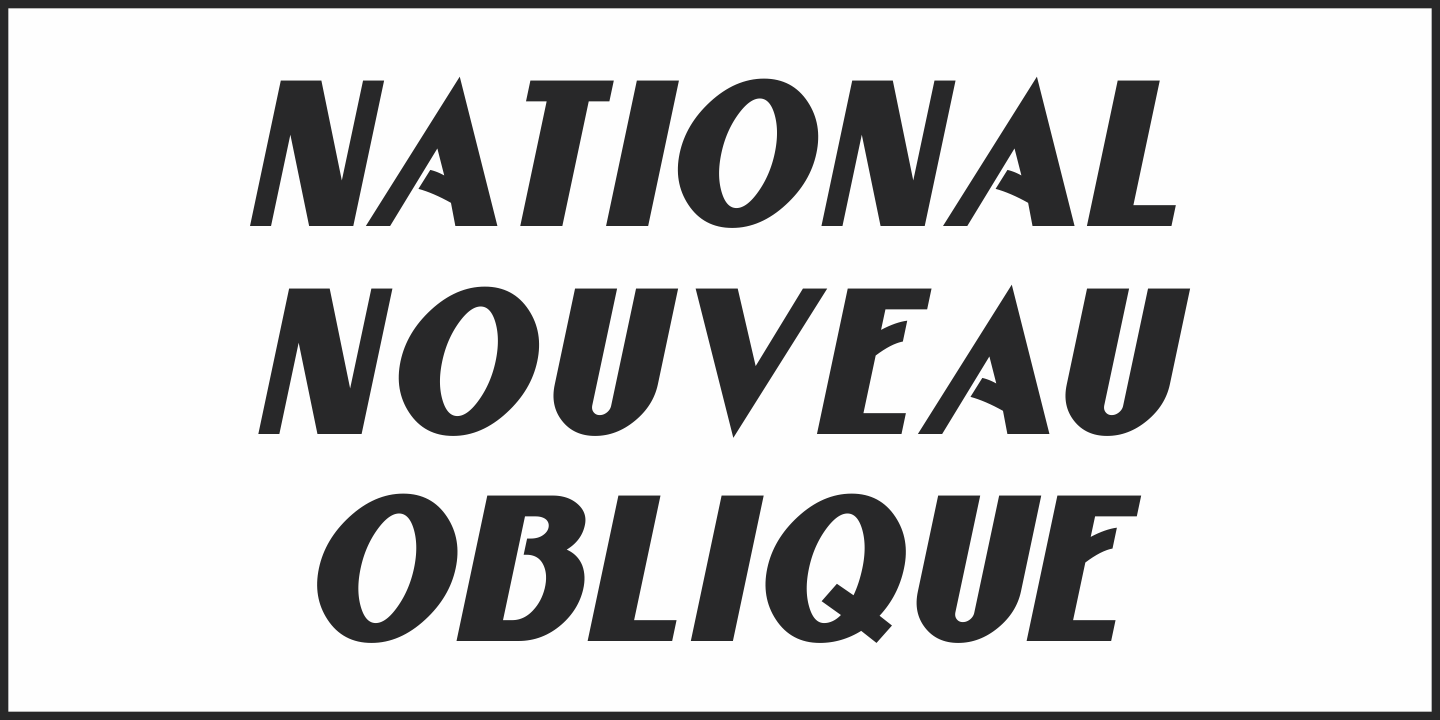 National Nouveau Font Poster #4