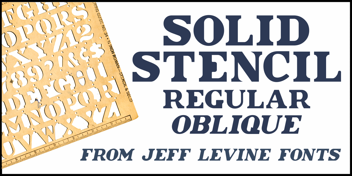 Solid Stencil Font Family Poster