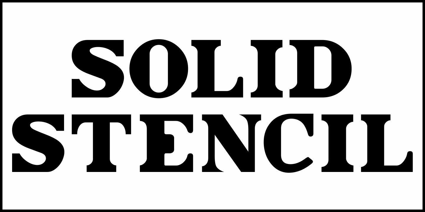 Solid Stencil Font Poster #1