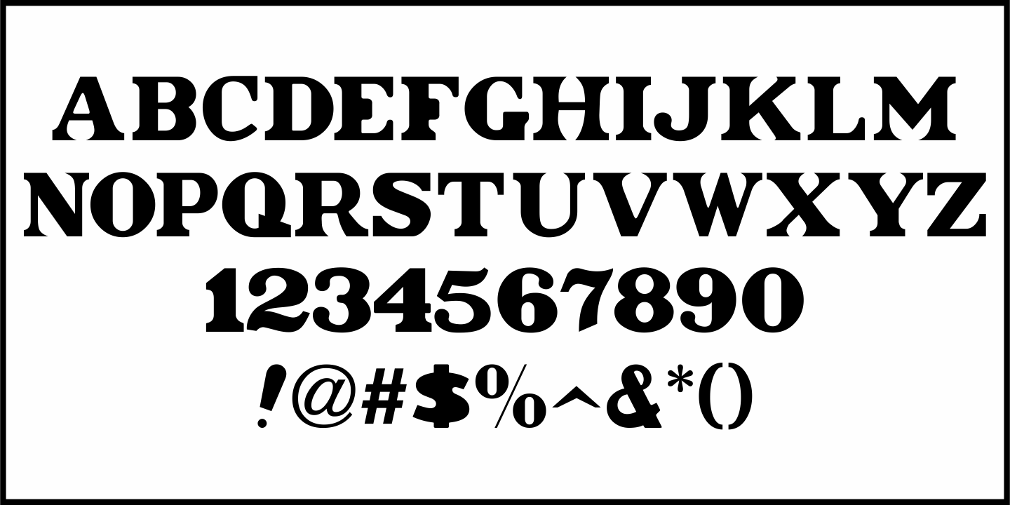 Solid Stencil Font Poster #1