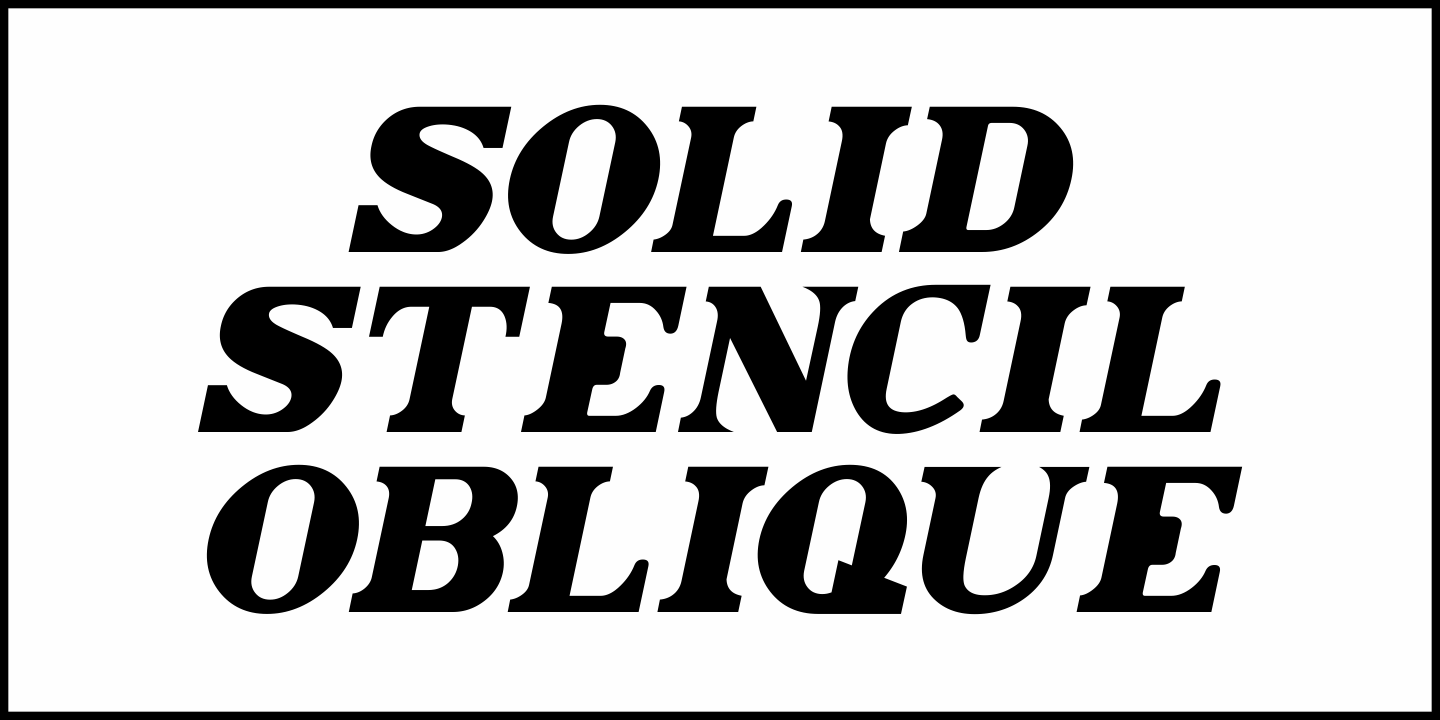 Solid Stencil Font Poster #1