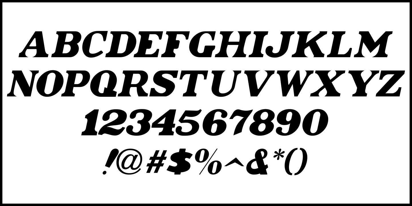 Solid Stencil Font Poster #1