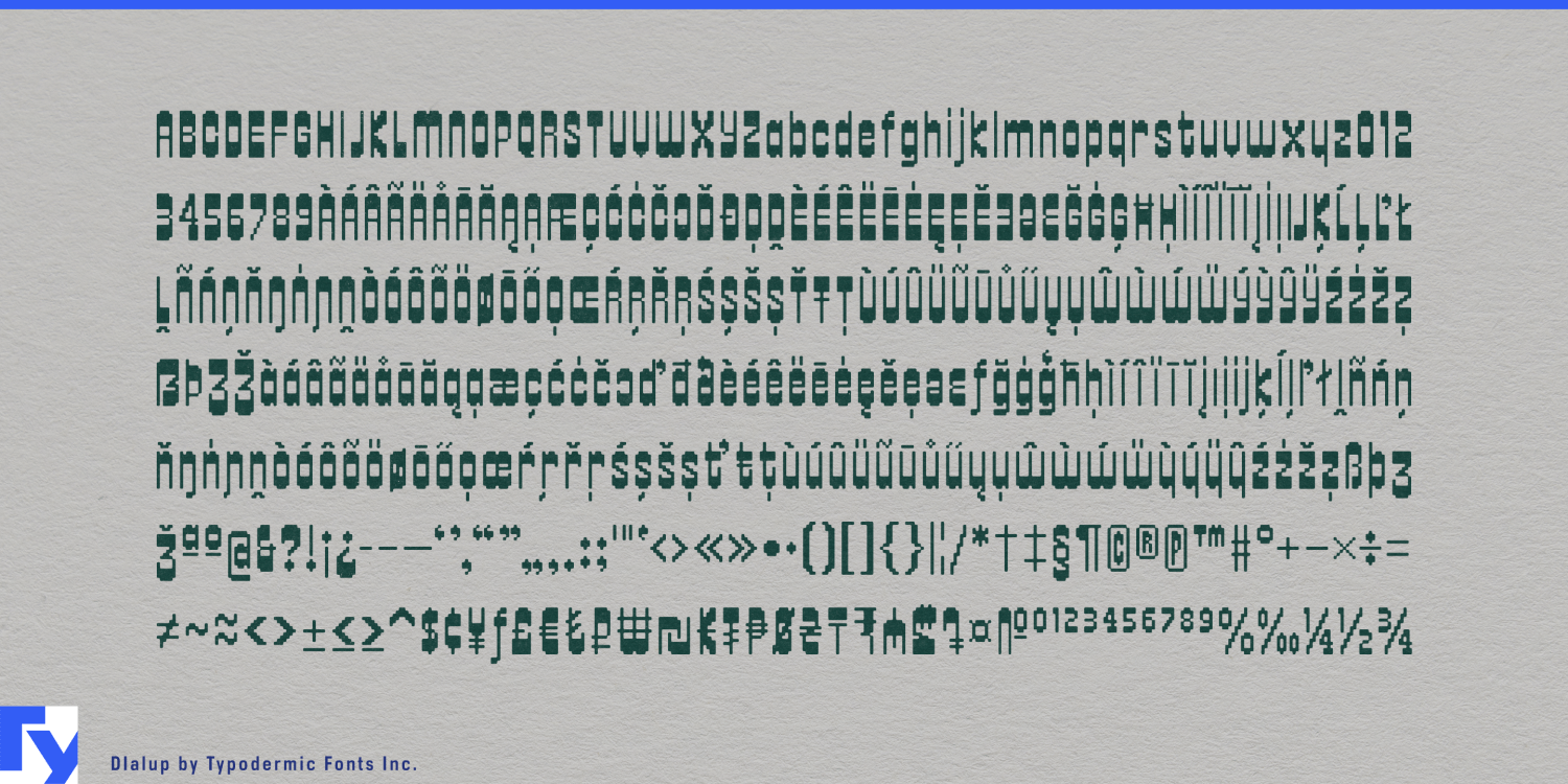 Dialup Font Poster #1