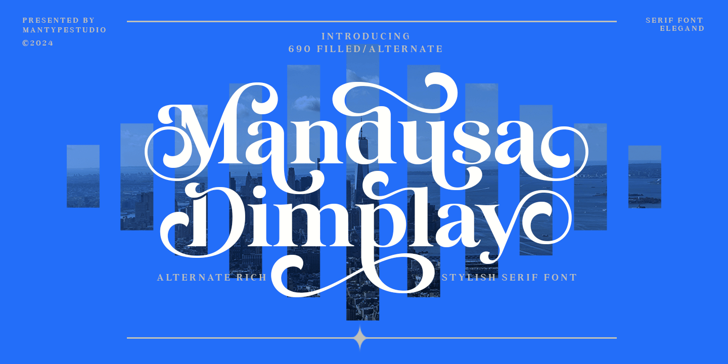 Mandusa Dimplay Font Poster