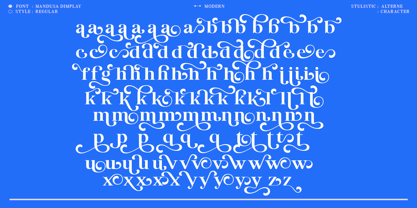 Mandusa Dimplay Font Poster #1