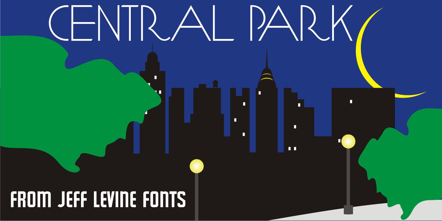 Central Park Font Poster #1