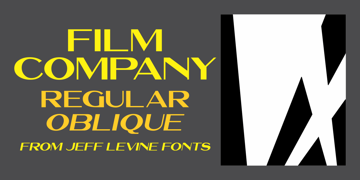 Film Company Font Family Poster