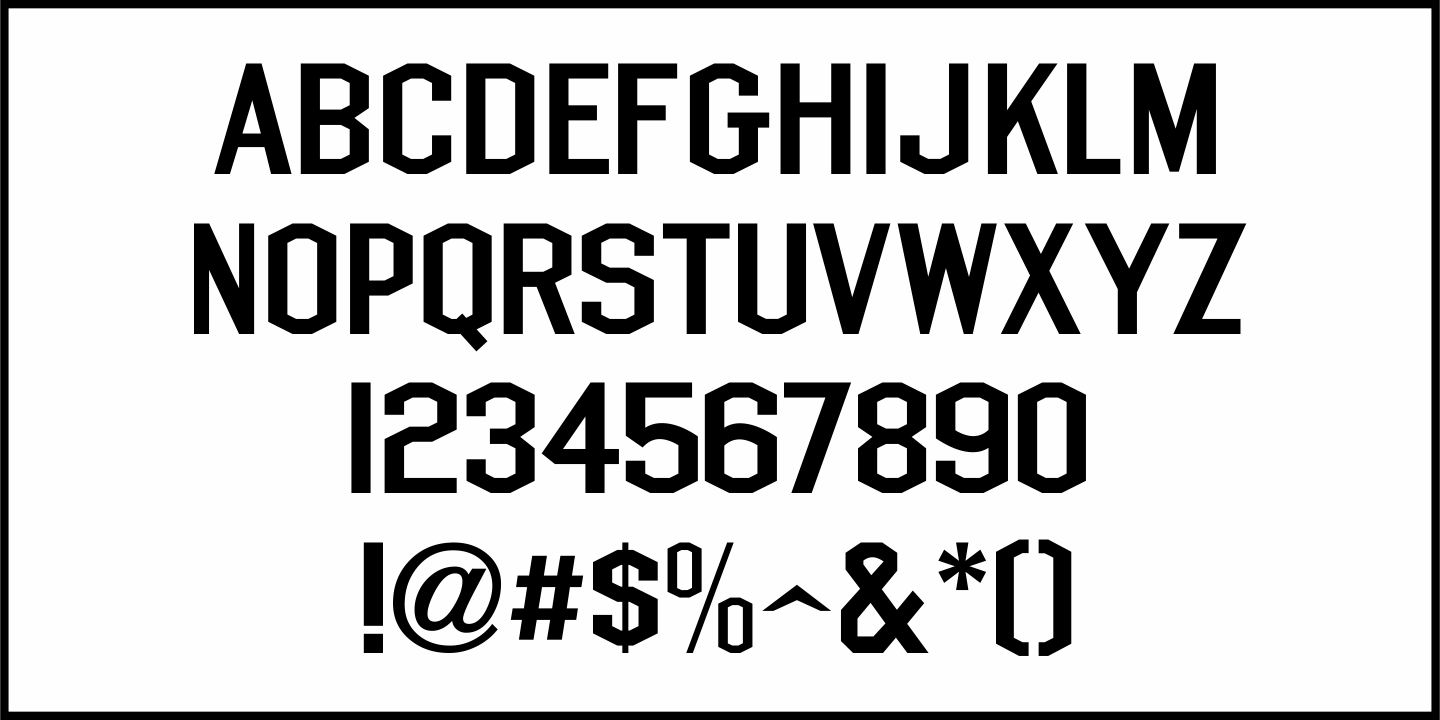 Chamfer Sans Font Poster #1