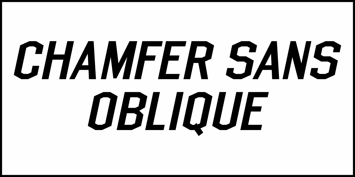Chamfer Sans Font Poster #1