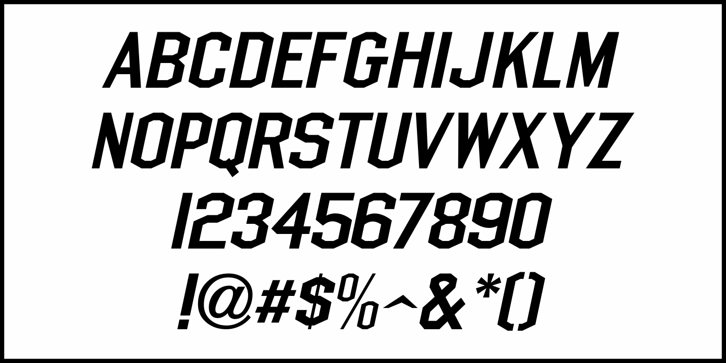 Chamfer Sans Font Poster #1