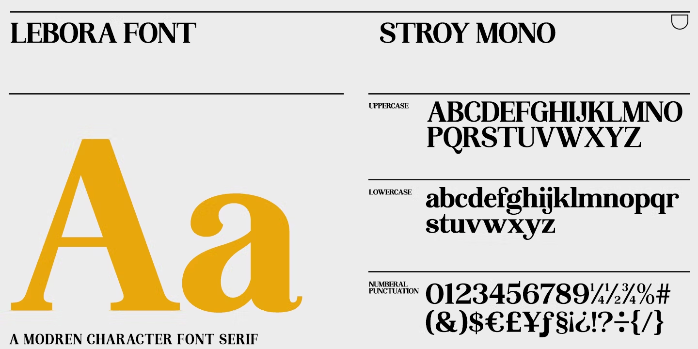 Lebora Font Family Poster