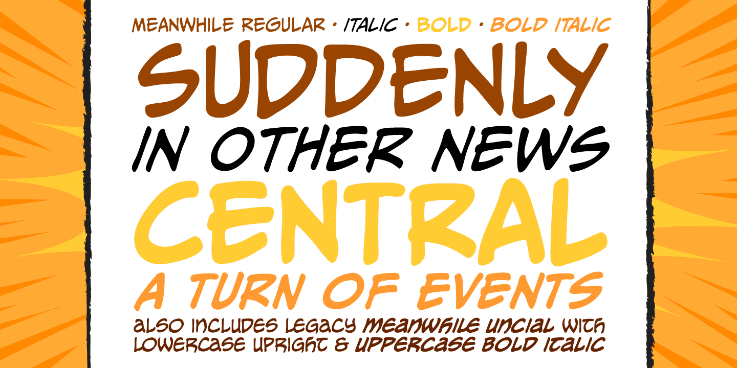 Meanwhile Font Poster #1