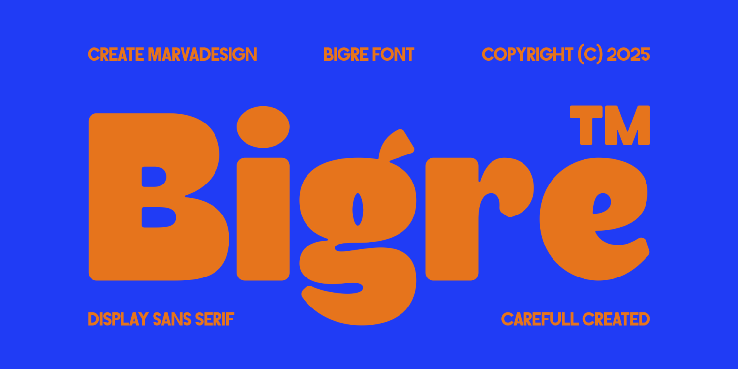 Bigre Font Poster