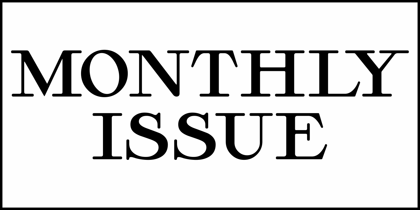 Monthly Issue Font Poster #2