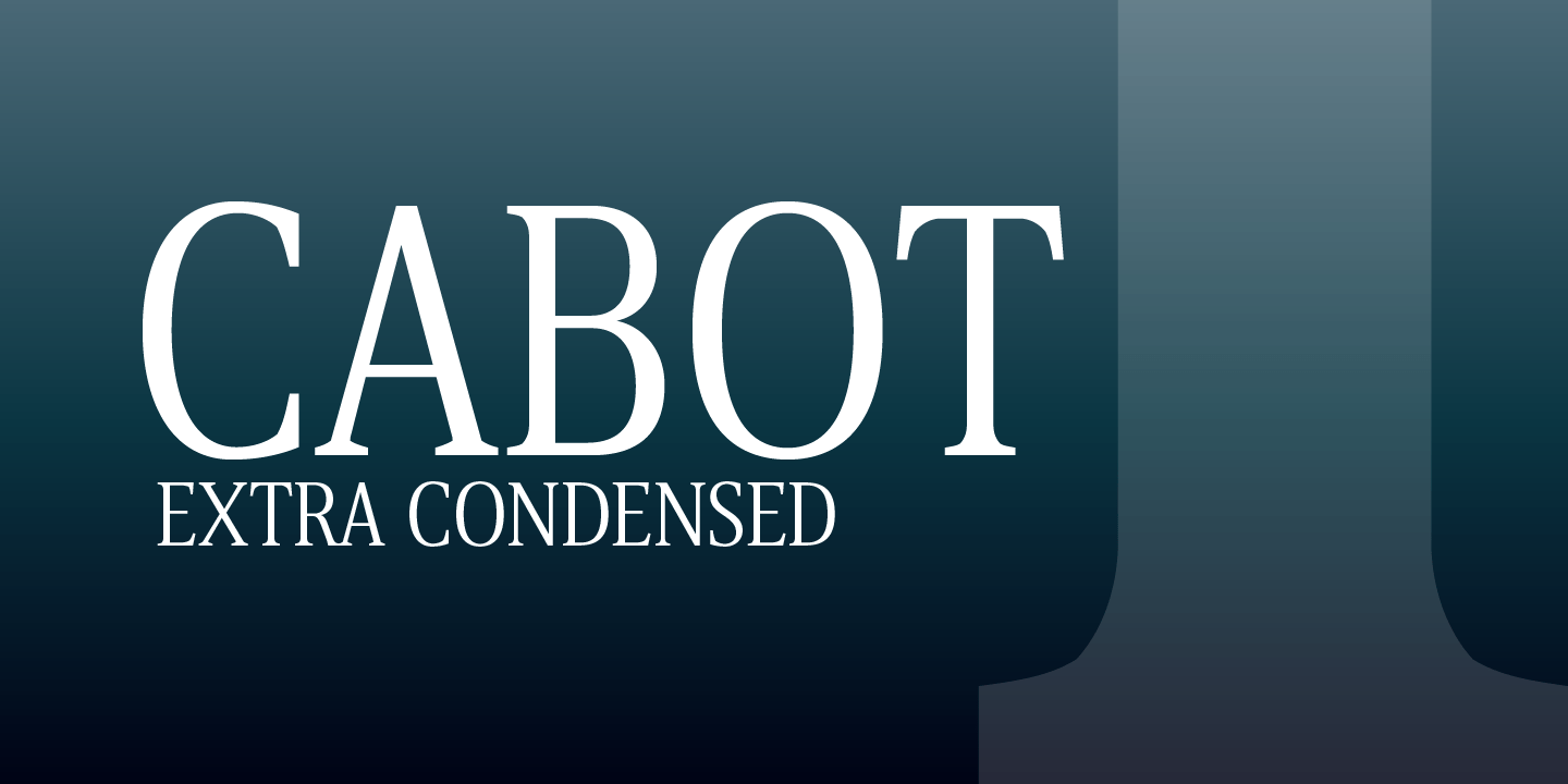 Cabot Extra Condensed Font Poster #1