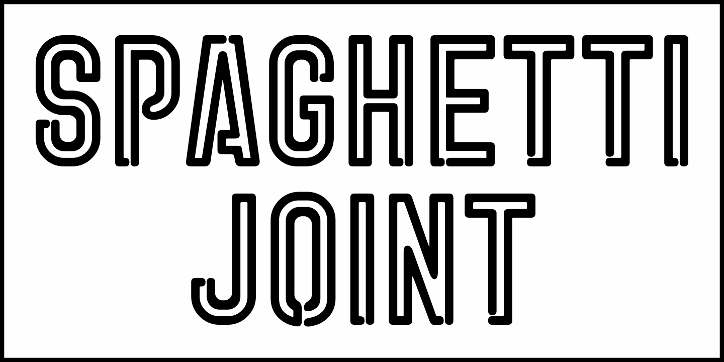 Spaghetti Joint Font Poster #2