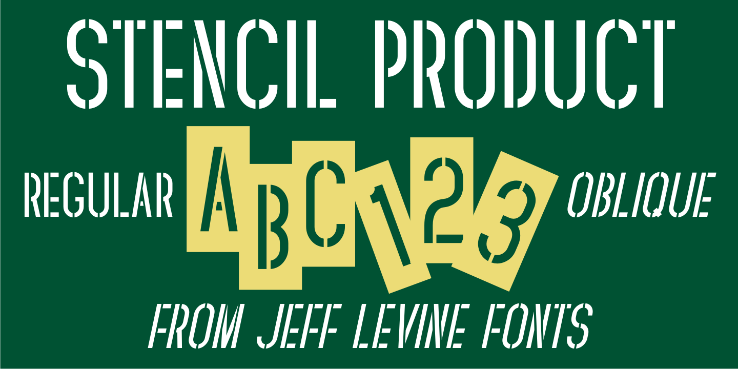 Stencil Product Font Poster #1