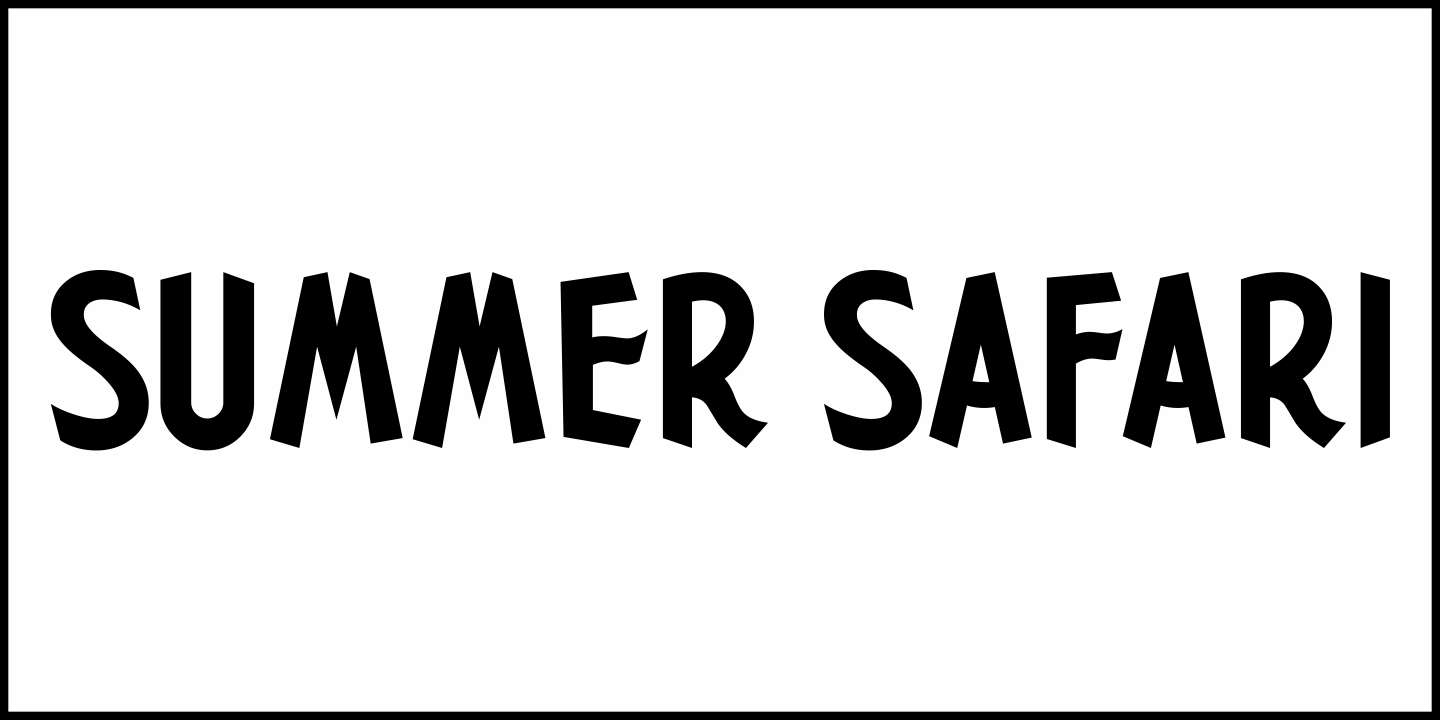 Summer Safari Font Poster #1