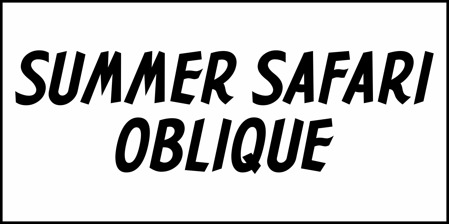 Summer Safari Font Poster #1