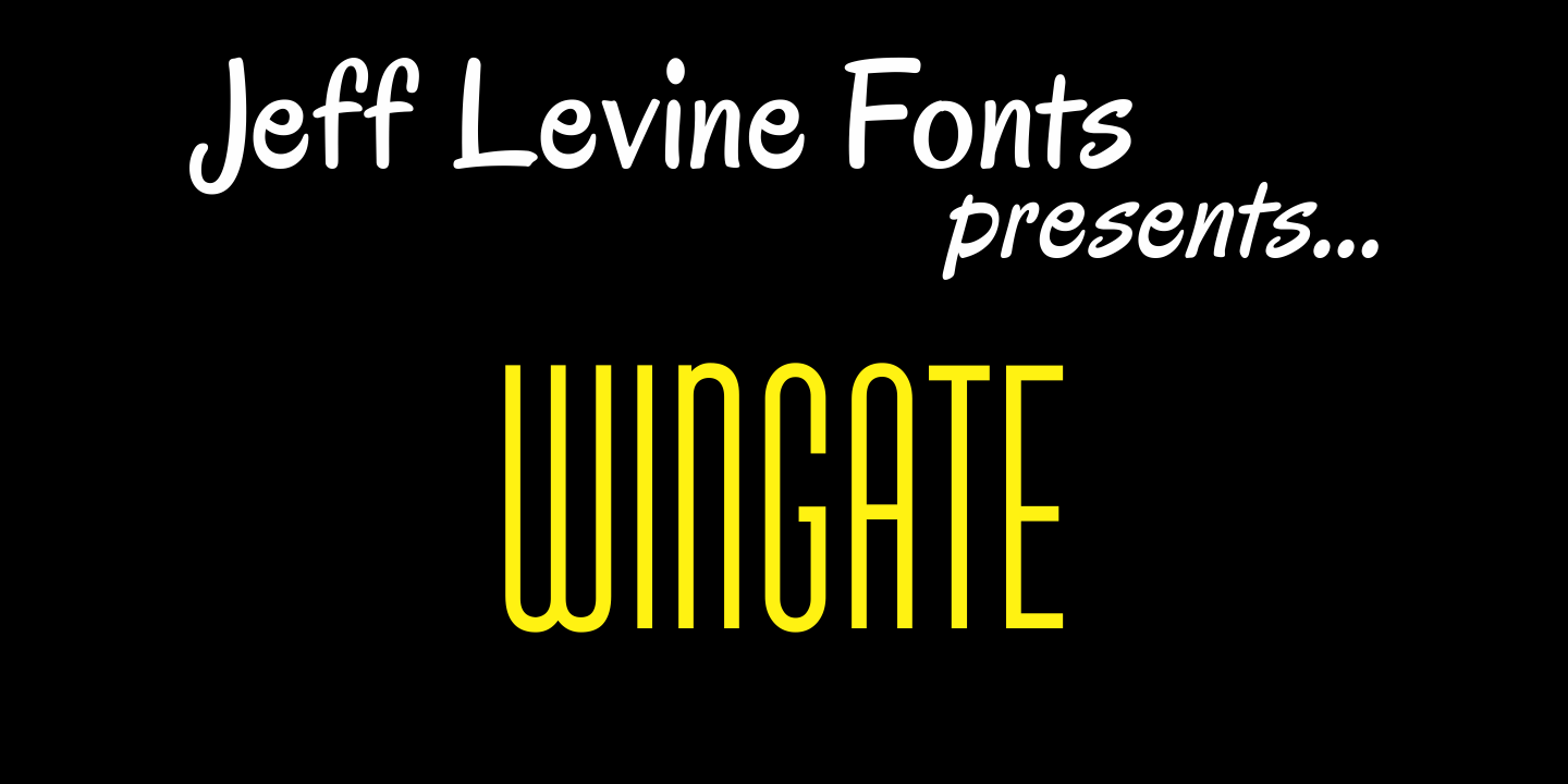 Wingate Font Poster #1