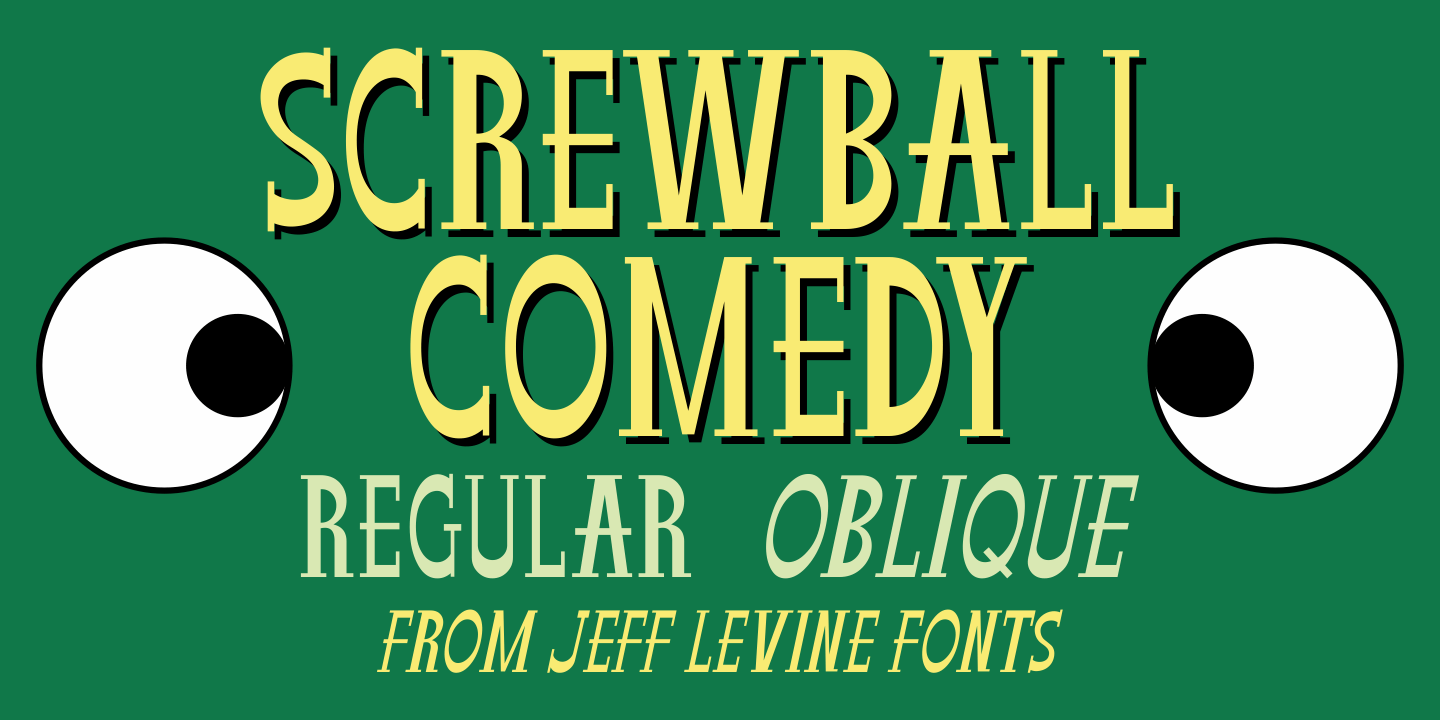 Screwball Comedy Font Family Poster