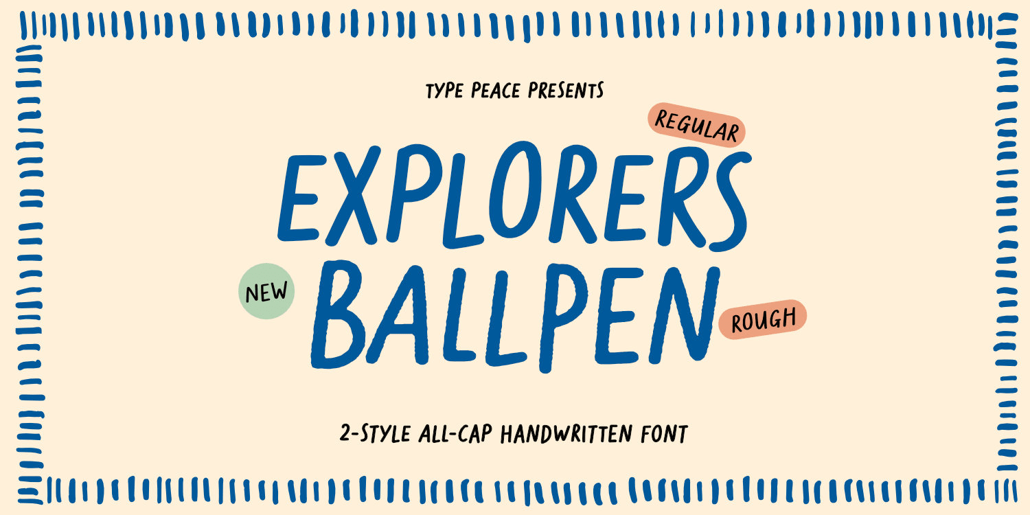 Explorers Ballpen Font Poster