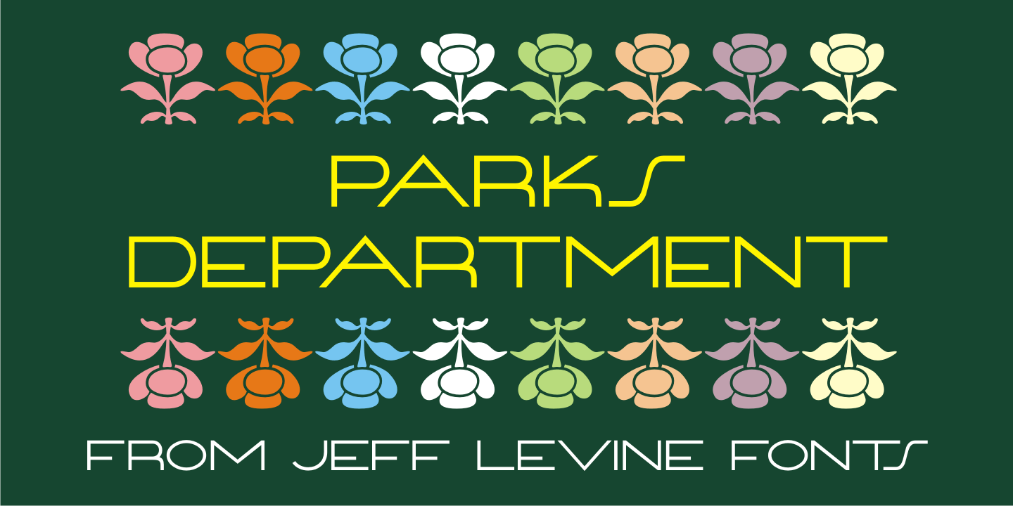 Parks Department Font Poster #1