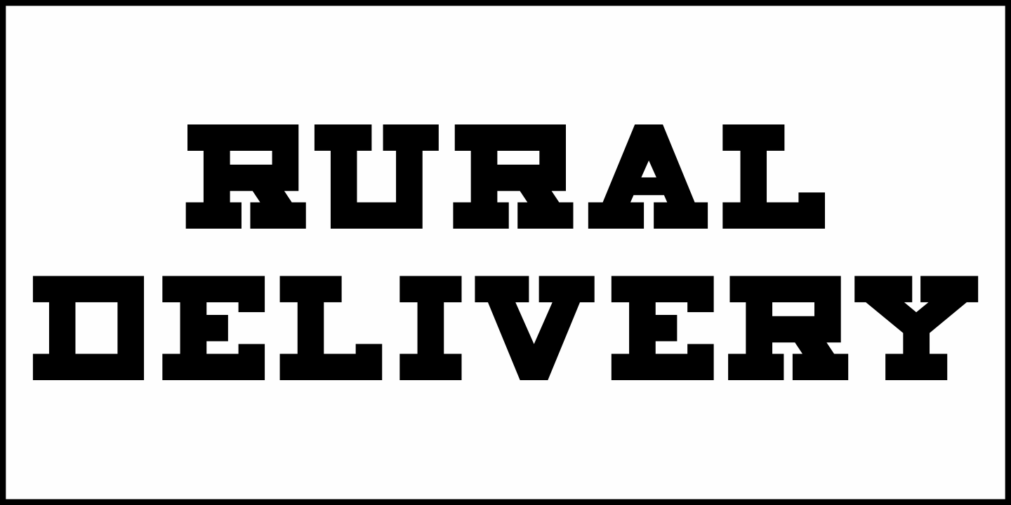 Rural Delivery JNL Font Poster #2